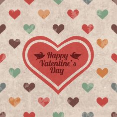 Retro Valentine's day greeting card