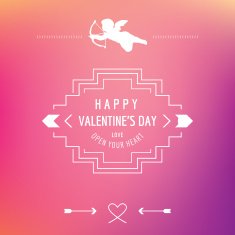Valentine's Day Card - with Love Quote in vector N8
