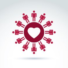 Vector society donation symbol compassion and love sign People
