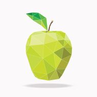 Green apple abstract polygon vector illustrator EPS 10