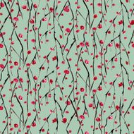 Seamless pattern with the branch of flowers N30