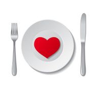 Heart on plate N3