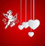 Background with Cupid for Valentine&#039;s day