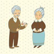 Elderly a married couple in love