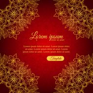 Invitation elegant template gold ornamental frame
