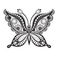 Lacy abstract butterfly N12