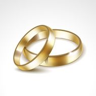 Gold Wedding Rings Isolated N3