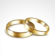 Gold Wedding Rings Isolated N4