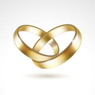 Gold Wedding Rings Isolated N5