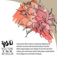 watercolor floral card N7