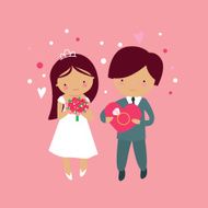 Cute wedding illustration N2