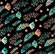 Vintage watercolor floral seamless