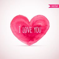 Vector watercolor heart for Valentine&#039;s day designs N2