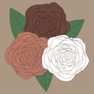 Decorative floral background with flowers of roses vector N2