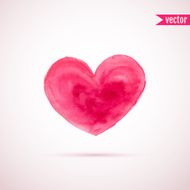 Vector watercolor heart for Valentine&#039;s day designs N3