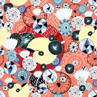 Graphical abstract seamless floral pattern of different N89