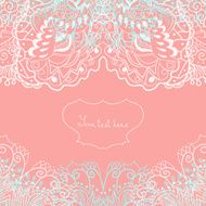 Wedding Invitation or Greeting Card with Lace