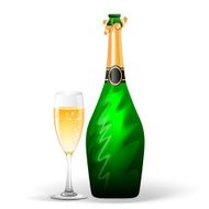 champagne bottle and glass N7