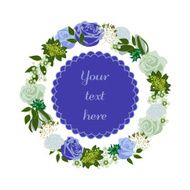 Bright floral card with cute cartoon flowers in vector Inspirational N3