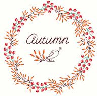 Autumn vector round frame N2