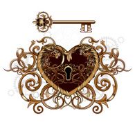 Steampunk Victorian Heart symbol