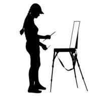 Silhouette artist at work N2