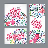 Card with watercolor flowers N3