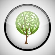 Tree in circle frame Icon concept N11