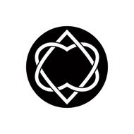 Two hearts linked vector symbol N2