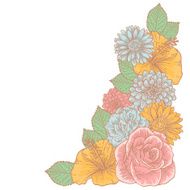 Elegant frolar corner card