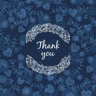 Thank you card with love
