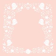 birds and flowers border