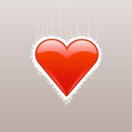 Festive valentine love heart