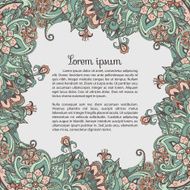 Fairy floral frame in soft colors
