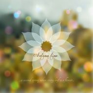 Bokeh romantic autumn background