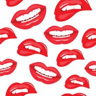 Lips Seamless Pattern N4