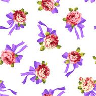pattern of a rose and ribbon N20