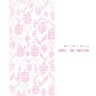Pink textile tulips texture vertical frame seamless pattern background