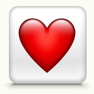 Heart Playing Cards Symbol Button