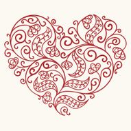 Floral heart N66