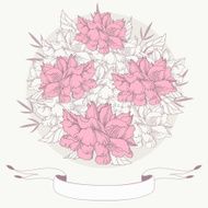 Rose floral background invitation card