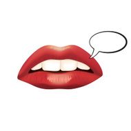 red lips with speech bubble N5