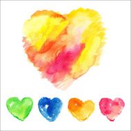 Watercolor hearts N12