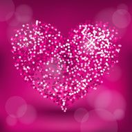 Glitter pink heart