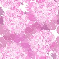 Seamless pattern with peonies
