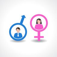 male and female icon design