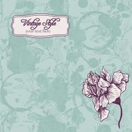 vintage vector floral card N4