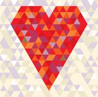 Heart made from triangles N2