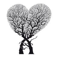 Heart Abstract Tree &ndash; Roots Woven into Shape