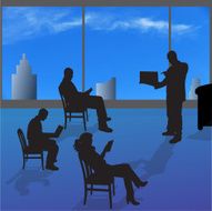 Vector Silhouette Of People N419